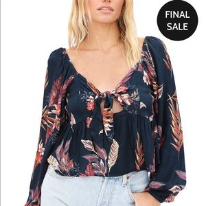 PATRONS OF PEACE Tie-Front Top - NWT(New With Tag)